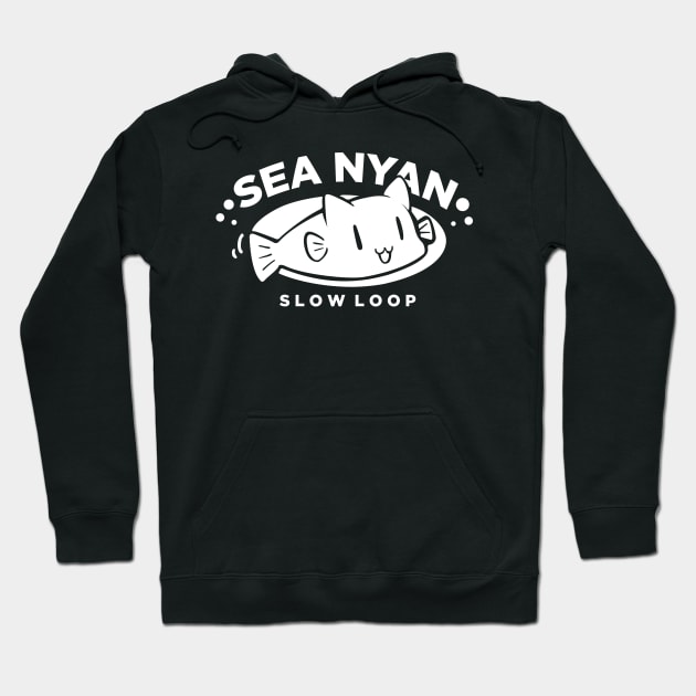 Laid-Back Sea Nyan Hoodie by JamesCMarshall